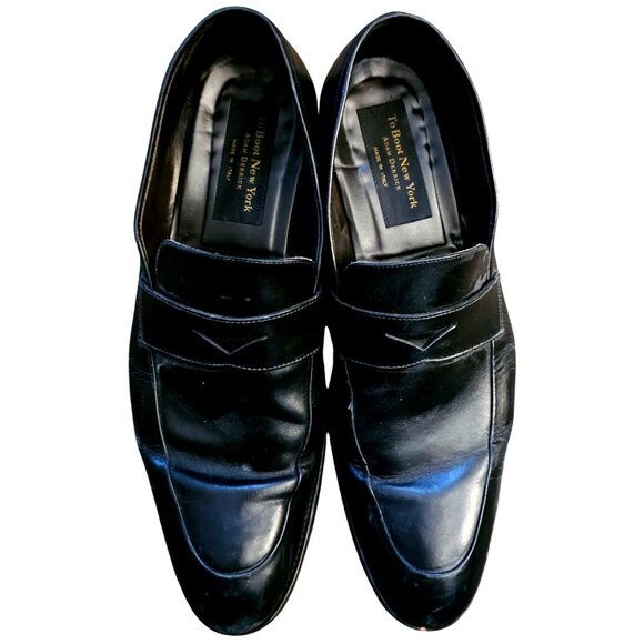 To Boot New York Black Leather Loafers By Adam Derrick Size 13 Made In Italy main image 5